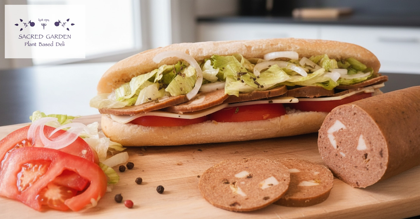 Italian submarine sandwich at Sacred Garden