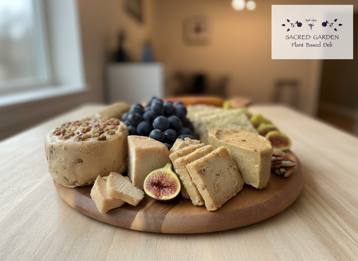 Artisanal vegan nut cheese board