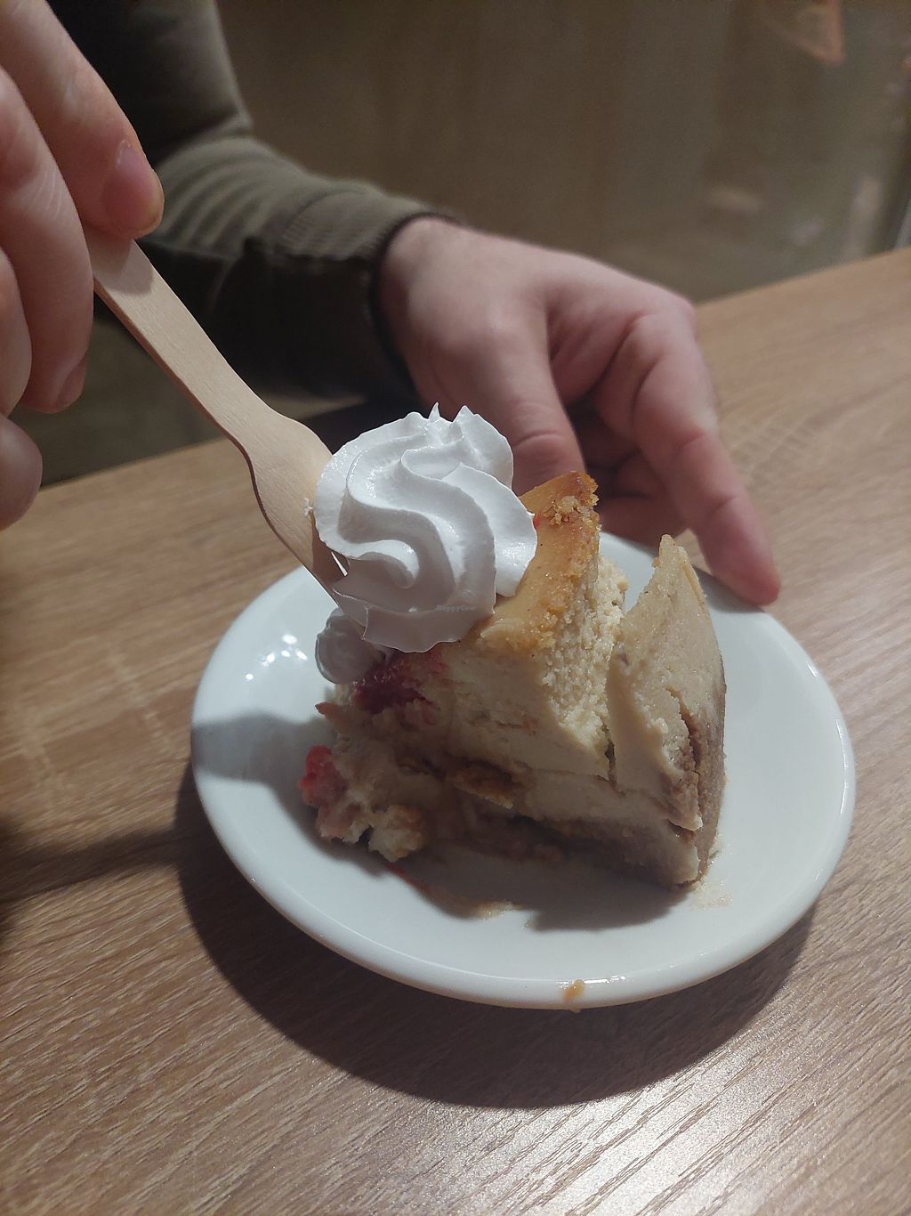 Vegan cheesecake at Sacred Garden