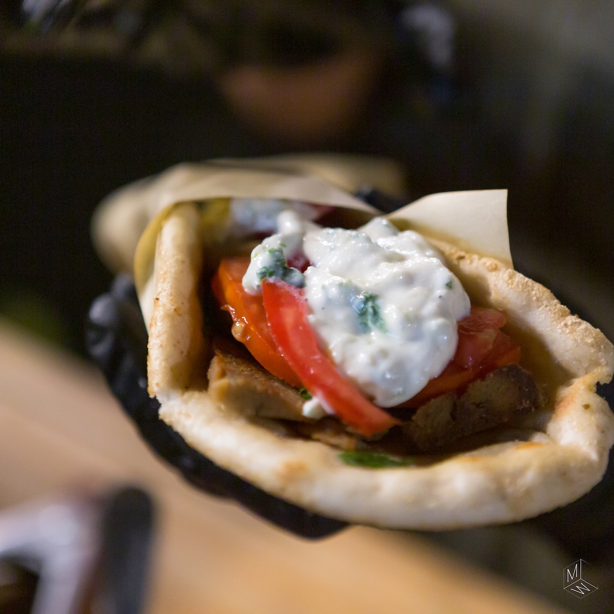 Plant-based gyros with house-made seitan